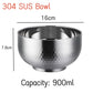 304 Stainless Steel Double-Wall Bowl – Heat-Insulated, Anti-Slip, Built to Last