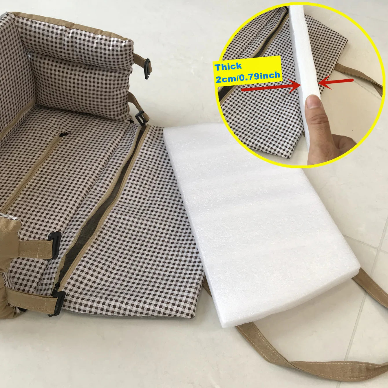 Dog Car Seat & Cat Carrier – Armrest Travel Bag with Safety Tethers Dealprice.co.uk