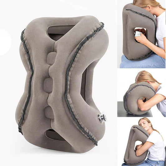 Inflatable Travel Headrest Pillow – Portable Neck & Shoulder Air Cushion for Long-Distance Travel Dealprice.co.uk