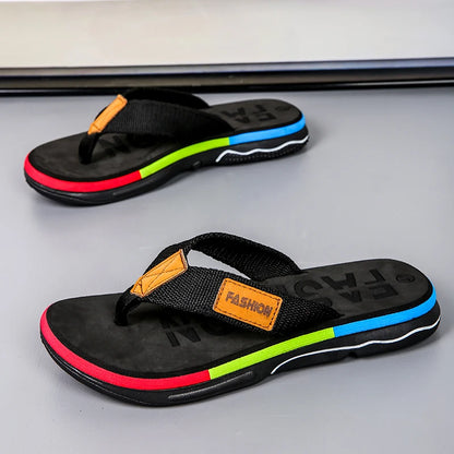 Summer Flip-Flops for Men – Non-Slip Outdoor Beach Slides with Street Style Look