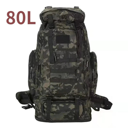 80L/100L Tactical Mountaineering Backpack – Large Capacity Hiking & Camping Bag Dealprice.co.uk