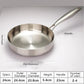 Premium 316 Stainless Steel Frying Pan Wok – Non-Stick, Uncoated, 7-Ply Skillet