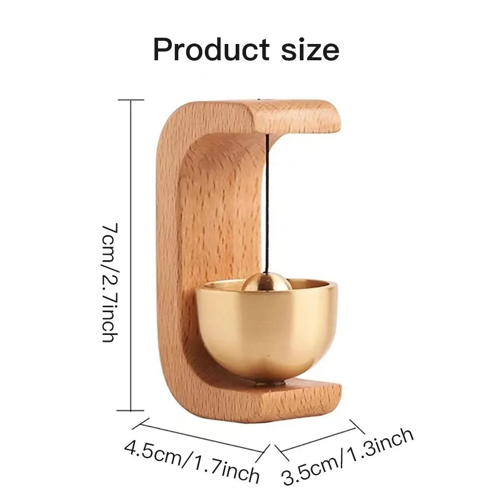 Dopamine Magnetic Wind Bell – Wooden & Copper Door Chime for Home Dealprice.co.uk
