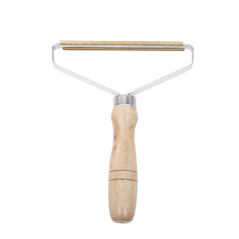 Portable Wooden Lint Remover – Manual Pet Hair & Fabric Shaver Brush Dealprice.co.uk