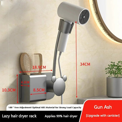 Wall-Mounted Adjustable Hair Dryer Holder – Hands-Free Styling Dealprice.co.uk