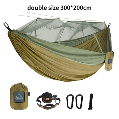 Single and Double Camping Hammock  with Mosquito Net Dealprice.co.uk