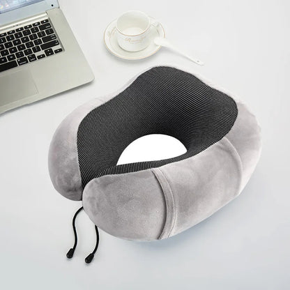 U-Shaped Memory Foam Travel Pillow – Neck & Cervical Support