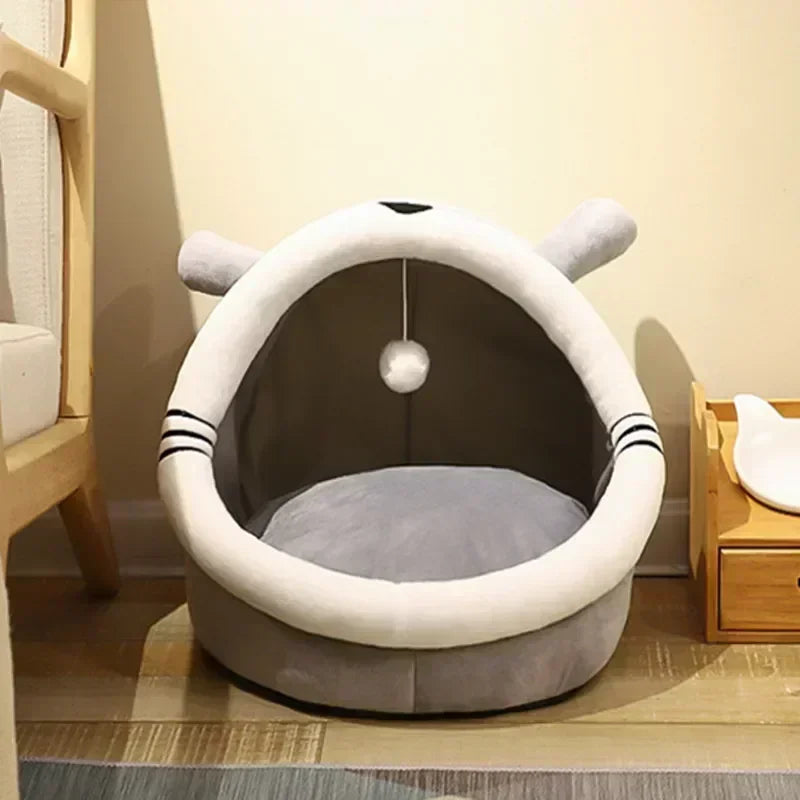 Cozy Winter Cat Bed – Warm Plush Cave for Cats & Small Dogs Dealprice.co.uk