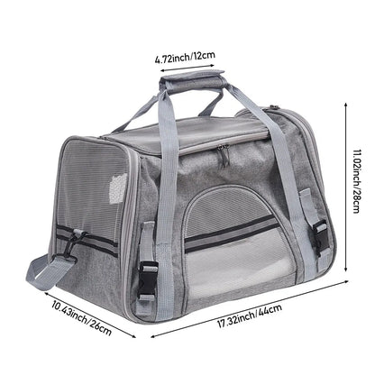 Pet Travel Carrier – Oxford Cloth Portable Tote for Cats & Small Dogs