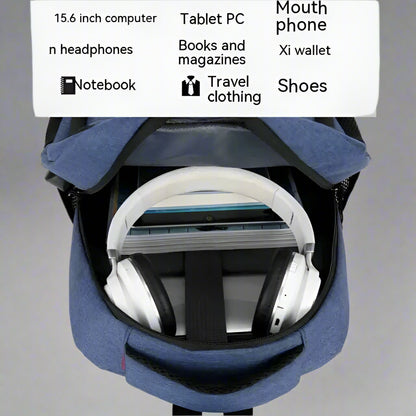Large Capacity Travel Backpack Oxford Fabric Laptop Bag with USB Charging Port