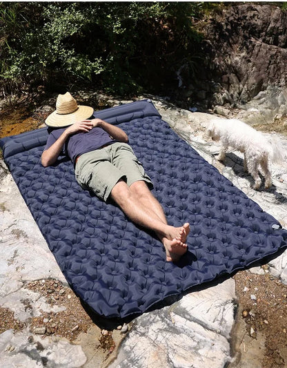 Double Camping Inflatable Mattress – Ultralight & Extra Wide Sleeping Pad