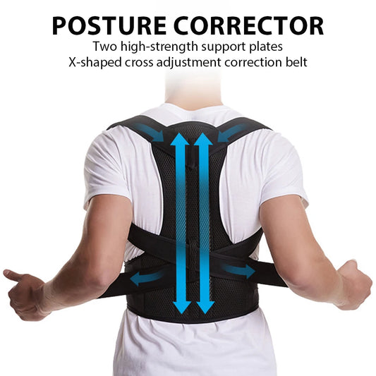 Adjustable Back & Shoulder Support Strap – Ergonomic Comfort & Alignment Aid