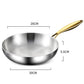 316 Stainless Steel Non-Stick  Frying Pan Wok- Pro-Grade Cooking with Zero Toxins