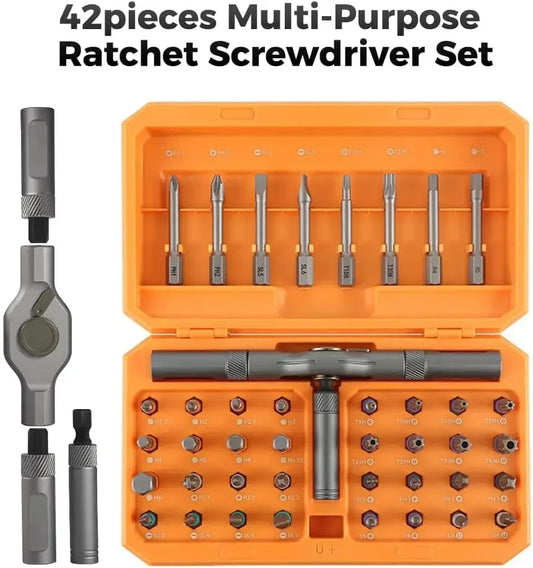 42-in-1 Ratchet Magnetic Screwdriver Kit – Ultra-Light Aluminium Alloy