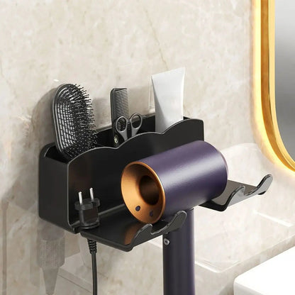 Wall-Mounted Hair Dryer Holder – Space-Saving Bathroom Organizer Dealprice.co.uk