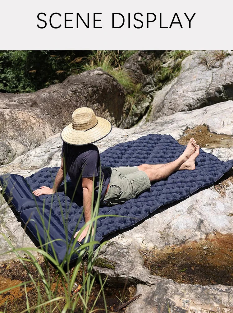 Double Camping Inflatable Mattress – Ultralight & Extra Wide Sleeping Pad