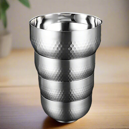 304 Stainless Steel Double-Wall Bowl – Heat-Insulated, Anti-Slip, Built to Last