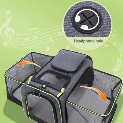 Expandable Airline-Approved Pet Carrier – Foldable Travel Bag for Cats & Dogs