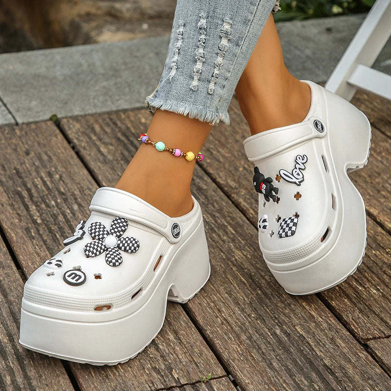 Women's Platform Clogs Slip On Slides – Summer Shoes Beach Sandals