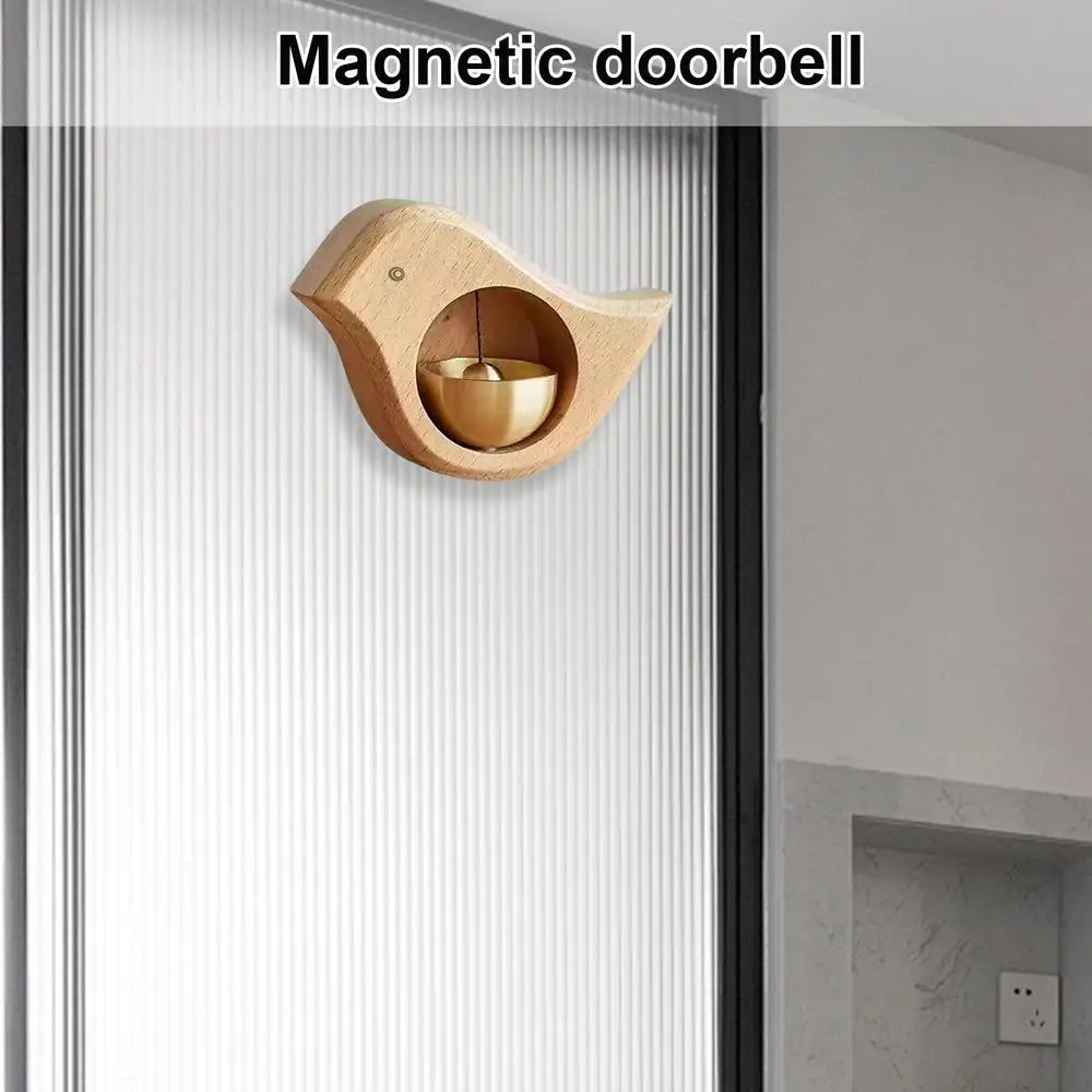 Magnetic Wooden Bird Doorbell Chime – Elegant Wind Chime for Home Dealprice.co.uk