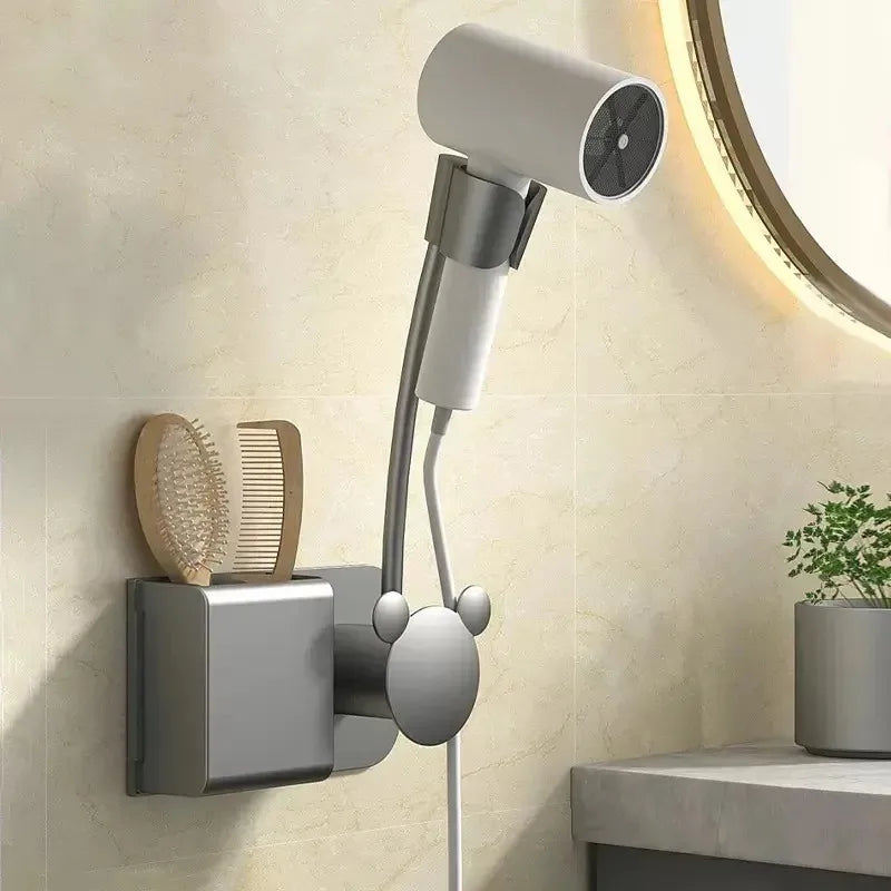 Wall-Mounted Adjustable Hair Dryer Holder – Hands-Free Styling Dealprice.co.uk