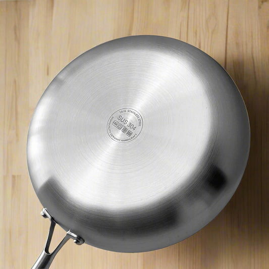 304 Stainless Steel Frying Pan – Non-Stick Skillet for Gas & Induction Cookers