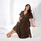 Plus Size Boho Floral Maxi Dress with Pockets