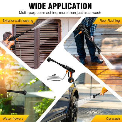 6-in-1 Cordless Pressure Washer – 21V Brushless with 3.0Ah Battery
