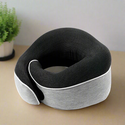 Memory Foam U-Shaped Travel Neck Pillow for Airplane, Car & Office