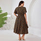 Plus Size Boho Floral Maxi Dress with Pockets
