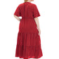 Plus Size Polka Dot V-Neck Boho Maxi Dress