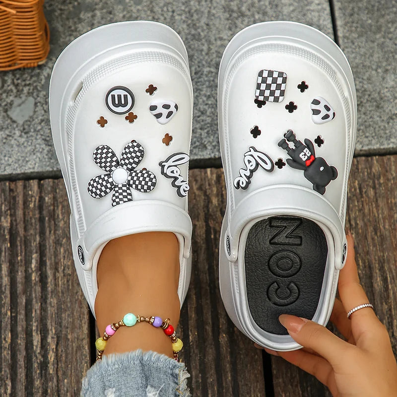 Women's Platform Clogs Slip On Slides – Summer Shoes Beach Sandals