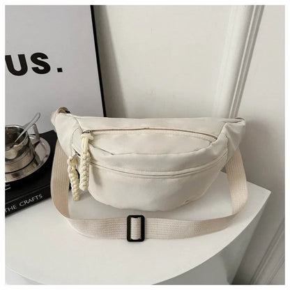 Canvas Running Waist & Chest Bag – Casual Crossbody Fanny Pack for Women