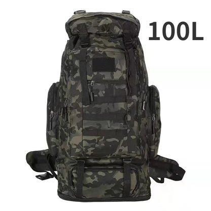 80L/100L Tactical Mountaineering Backpack – Large Capacity Hiking & Camping Bag Dealprice.co.uk