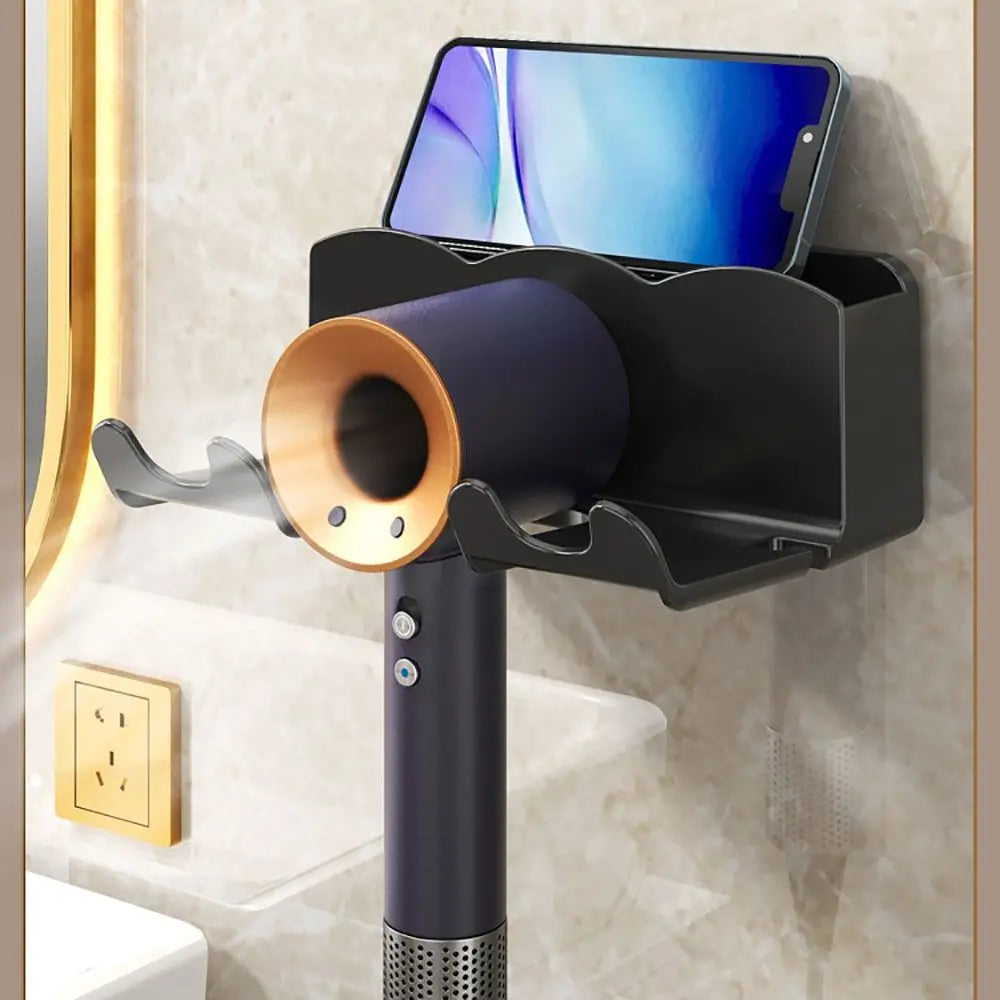 Wall-Mounted Hair Dryer Holder – Space-Saving Bathroom Organizer Dealprice.co.uk