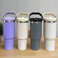 30oz Stainless Steel Vacuum Flask with Straw – Keeps Drinks Hot or Cold for Hours