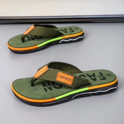 Summer Flip-Flops for Men – Non-Slip Outdoor Beach Slides with Street Style Look