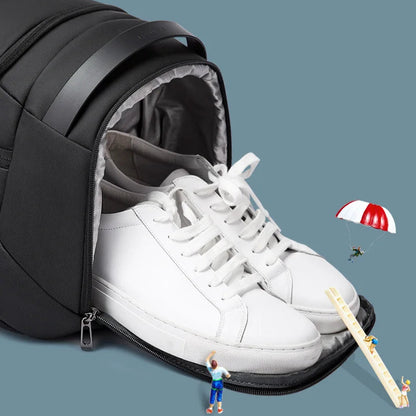 Men's Waterproof Gym Duffel Bag –  Bag with Shoe Compartment, Wet/Dry Separation