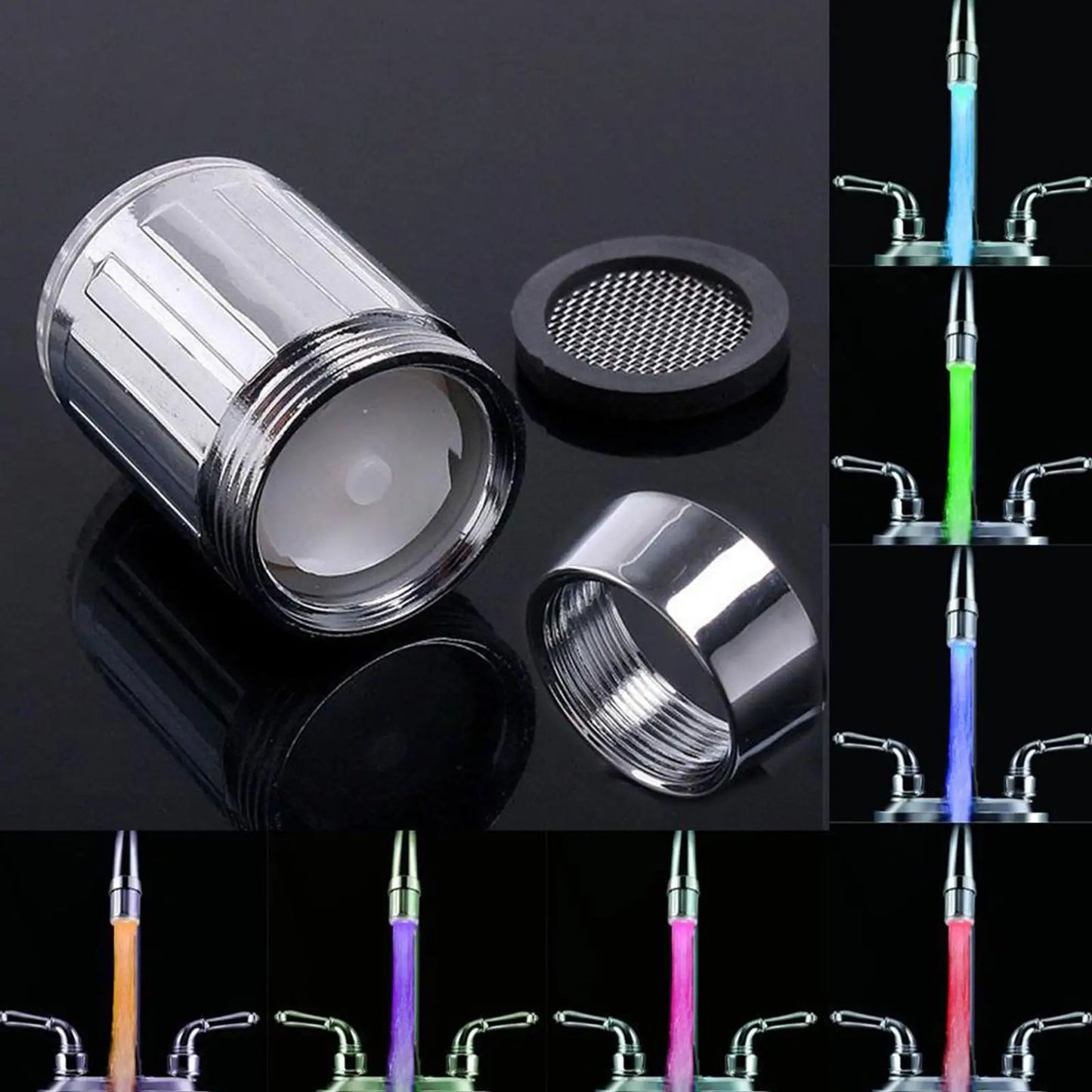 LED Colour-Changing Tap Light 7-Colour LED Tap Light for Kitchen & Bathroom
