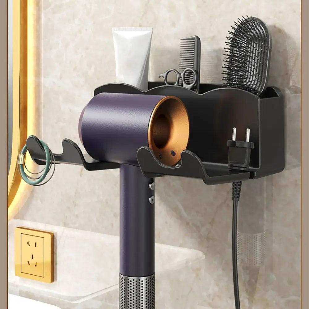 Wall-Mounted Hair Dryer Holder – Space-Saving Bathroom Organizer Dealprice.co.uk
