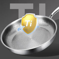 Pure Titanium Non-Stick Frying Pan – Fish Scale Hammer Pattern