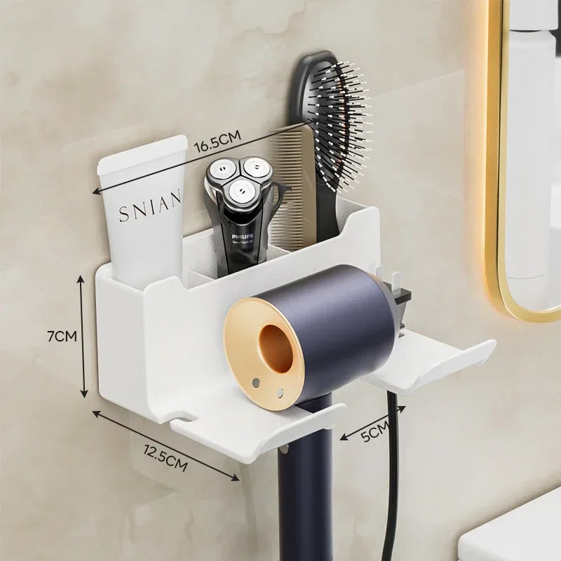 Wall-Mounted Hair Dryer Holder – No-Drill Hands-Free Blow Dryer Stand Dealprice.co.uk