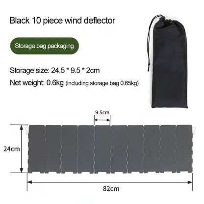 10-Plate Foldable Camping Stove Windshield – Windproof Screen Dealprice.co.uk