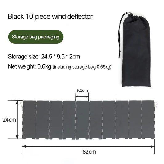 10-Plate Foldable Camping Stove Windshield – Windproof Screen Dealprice.co.uk