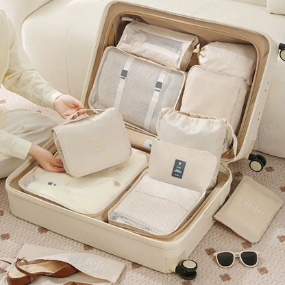 Travel Storage Organizer Set – Packing Cubes for Clothes, Toiletries, Shoes & Dorm Use