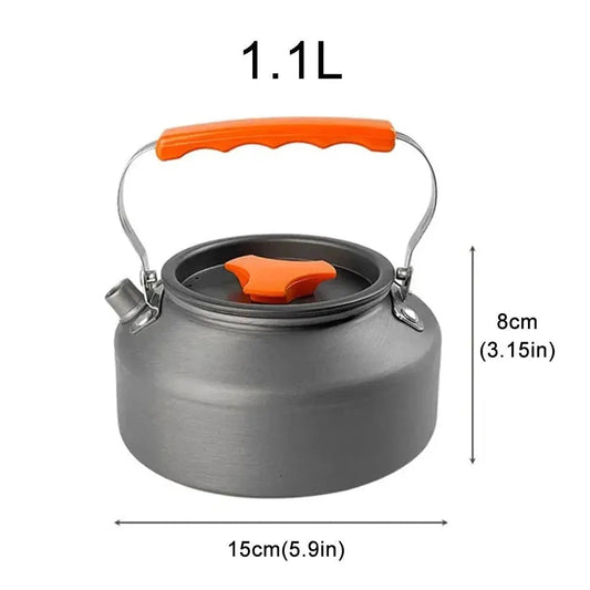 1.1L Lightweight Camping Kettle – Portable Aluminium Teapot