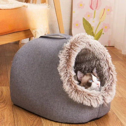 Portable Plush Pet House – Cozy Cave for Cats & Small Dogs Dealprice.co.uk