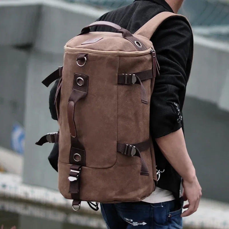 Durable Canvas Travel Backpack – Military-Style Mountaineering Bag Dealprice.co.uk