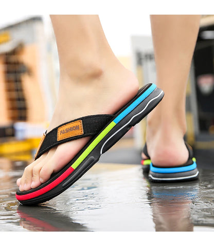 Summer Flip-Flops for Men – Non-Slip Outdoor Beach Slides with Street Style Look