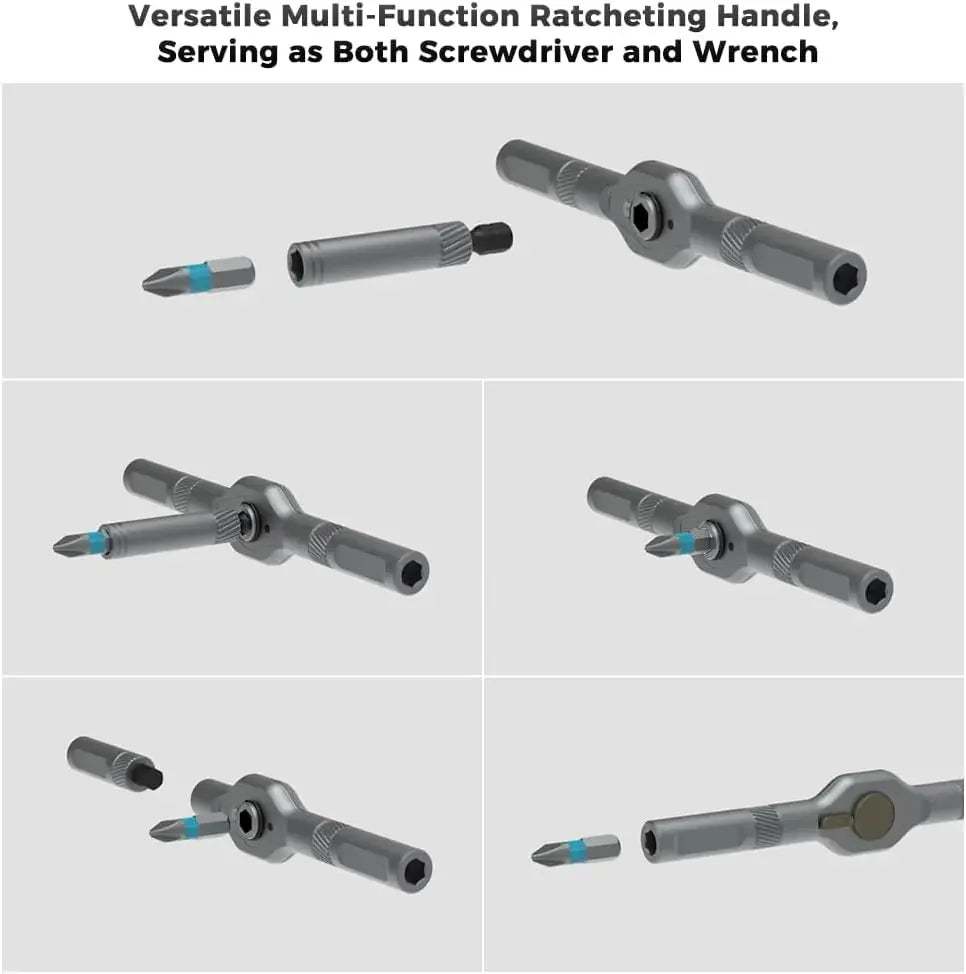 42-in-1 Ratchet Magnetic Screwdriver Kit – Ultra-Light Aluminium Alloy